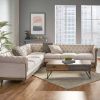 Mirod Comfy Large Sectional Sofa with Wooden Legs, Retro Style for Living Room