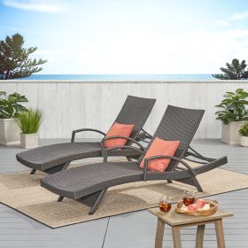 SALEM PE WICKER CHAISE LOUNGE WITH ARM