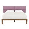 Jaxx Panelist Modern Padded Headboard – Set of 4 Wall Mounted Panels (Each 11.25" x 38")- King, Plum Microvelvet