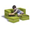 Jaxx Zipline Modular Kids Loveseat & Ottomans, Lime