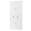 Single Drawer Double Door Storage Cabinet White