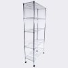 5-Layer Chrome Plated Iron Shelf with 1.5" Nylon Wheels 165*90*35 Chrome