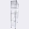 5-Layer Chrome Plated Iron Shelf with 1.5" Nylon Wheels 165*90*35 Chrome