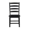 Contemporary Black Finish Side Chairs Set of 2 Dining Wooden Kitchen Dining Furniture Casual Style