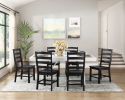 Contemporary Black Finish Side Chairs Set of 2 Dining Wooden Kitchen Dining Furniture Casual Style