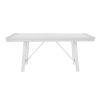 Contemporary White Finish 1pc Dining Table Wooden Kitchen Dining Furniture Farmhouse Aesthetic