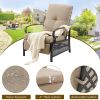 Adjustable Patio Recliner Chair With Removable Cushion