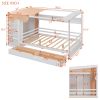 Full size House Bed with Two Drawers and Wardrobe,White