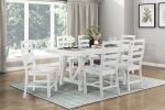 Contemporary White Finish Side Chairs Set of 2 Dining Wooden Kitchen Dining Furniture Casual Style