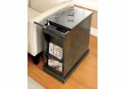 Modern Transitional Design 1pc Side Table / Nightstand Storage Cabinet Gray Color USB Outlet Nightstand Multifunctional Home Furniture