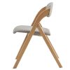 2 Pack Wooden Folding Chairs with Padded Seat and Back Modern Dining Chairs Extra Chair for Guests Living Room Office Wedding Party