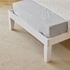 Basic bed frame washed white Twin 197.2*96.5*30.5cm wooden bed