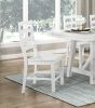 Contemporary White Finish Side Chairs Set of 2 Dining Wooden Kitchen Dining Furniture Casual Style