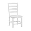 Contemporary White Finish Side Chairs Set of 2 Dining Wooden Kitchen Dining Furniture Casual Style