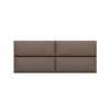 Jaxx Panelist Modern Padded Headboard – Set of 4 Wall Mounted Panels (Each 11.25" x 30") - Queen, Havana Brown Microvelvet