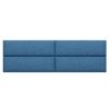 Jaxx Panelist Modern Padded Headboard – Set of 4 Wall Mounted Panels (Each 11.25" x 38") - King, Petrol Blue Microvelvet