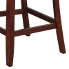 Espresso and Walnut Counter Height Stools (Set of 2)