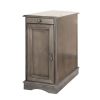 Modern Transitional Design 1pc Side Table / Nightstand Storage Cabinet Gray Color USB Outlet Nightstand Multifunctional Home Furniture