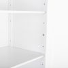 Single Drawer Double Door Storage Cabinet White