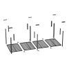 3x8 Overhead Garage Storage Rack, Heavy Duty Adjustable Ceiling Mounted Storage Racks, 750LBS Weight Capacity, Black