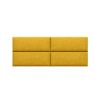 Jaxx Panelist Modern Padded Headboard – Set of 4 Wall Mounted Panels (Each 11.25" x 30") - Queen, Amber Gold Microvelvet