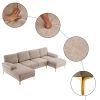 U-Shaped 4-Seat Indoor Modular Sofa Camel