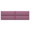 Jaxx Panelist Modern Padded Headboard – Set of 4 Wall Mounted Panels (Each 11.25" x 38")- King, Plum Microvelvet