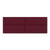 Jaxx Panelist Modern Padded Headboard – Set of 4 Wall Mounted Panels (Each 11.25" x 30") - Queen, Vino Red Microvelvet