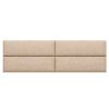 Jaxx Panelist Modern Padded Headboard – Set of 4 Wall Mounted Panels (Each 11.25" x 38") - King, Dune Beige Microvelvet