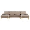 U-Shaped 4-Seat Indoor Modular Sofa Camel