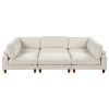 U-style 163''Modular Sectional Sofa,with Ottoman L Shaped Corner Sectional for Living Room,,Office, Apartment (6-Seater)