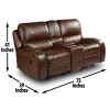 Keily - Manual Reclining Glider Loveseat - Dark Brown