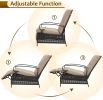 Adjustable Patio Recliner Chair With Removable Cushion