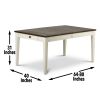 Cayla - Table - Dark Oak & White