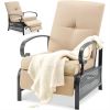 Adjustable Patio Recliner Chair With Removable Cushion