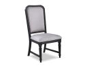 Beautiful Traditional 2pc Dark Brown Finish Gray Upholstered Fabric Seat Back Cushion Dining Chair Set Wooden Furniture