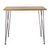 DENALI INDUSTRIAL WOOD AND METAL BAR TABLE