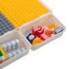 Multifunctional Rectangular Building Block Table - Gray and Yellow (with DIY Blocks)