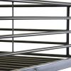 Iron Bed Bunk Bed with Ladder for Kids Twin Size Black