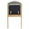 2 Pack Wooden Folding Chairs with Padded Seat and Back Modern Dining Chairs Extra Chair for Guests Living Room Office Wedding Party