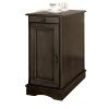 Modern Transitional Design 1pc Side Table / Nightstand Storage Cabinet Gray Color USB Outlet Nightstand Multifunctional Home Furniture