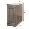 Modern Transitional Design 1pc Side Table / Nightstand Storage Cabinet Gray Color USB Outlet Nightstand Multifunctional Home Furniture