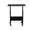 Removable P2 15MM Chipboard & Steel Side Table with Baffle Black