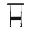 Removable P2 15MM Chipboard & Steel Side Table with Baffle Black