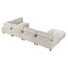 U-style 163''Modular Sectional Sofa,with Ottoman L Shaped Corner Sectional for Living Room,,Office, Apartment (6-Seater)