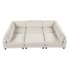 U-style 163''Modular Sectional Sofa,with Ottoman L Shaped Corner Sectional for Living Room,,Office, Apartment (6-Seater)