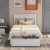 Twin Size Platform Bed with Under-bed Drawer