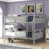 Full over Full Bunk Bed with Ladder for Bedroom;  Guest Room Furniture