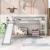 Loft Bed with Slide;  Multifunctional Design;  Twin