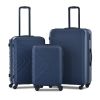 3 Piece Luggage Sets ABS Lightweight Suitcase with Two Hooks;  Spinner Wheels;  TSA Lock;  (20/24/28)